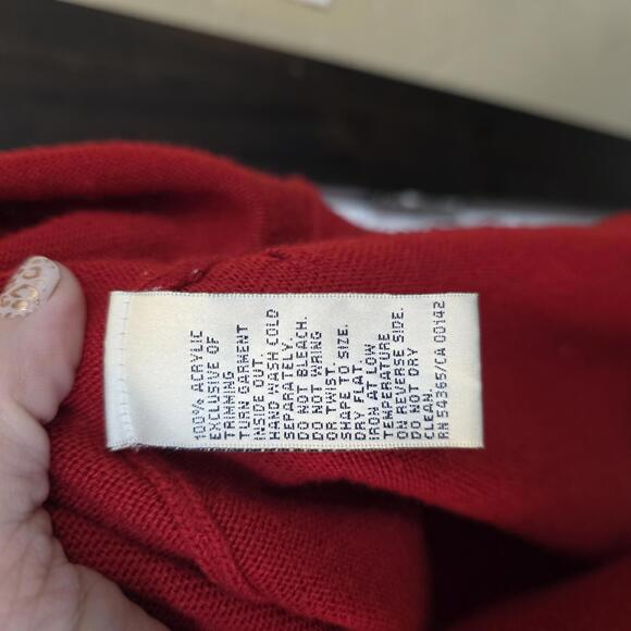 Allison Daley Women's Red Knit Sweater with Tie Detail XL holiday - Picture 4 of 7